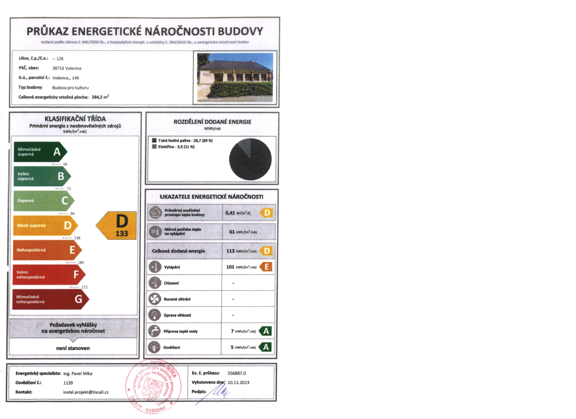 Záměr Zastupitelstva pronajmout nebytové prostory - Pohostinství čp.126